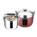 Chinese eco-Friendly new innovative  Stainless Steel cooking pot thermal cooker flame free cooking pot LIDL amazon